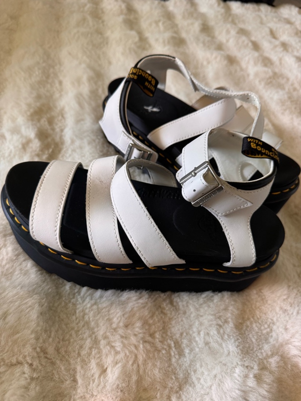 Dr. Martin Blaire Sandals - White -  9.5